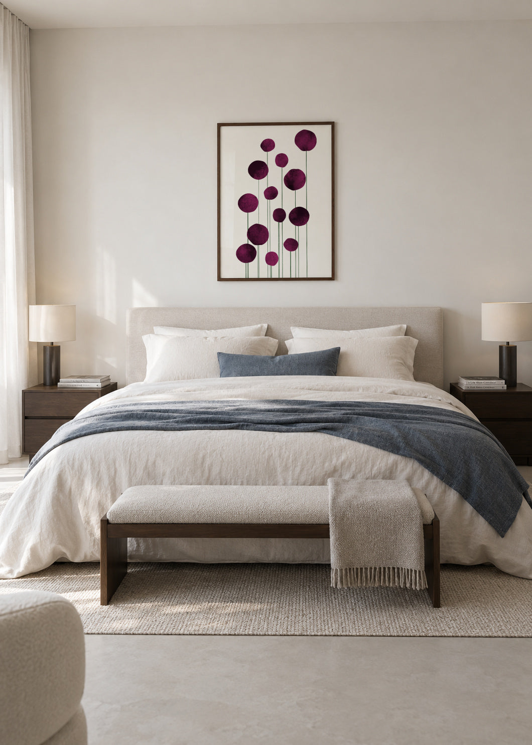 Waterflowers - No 2 - Framed poster in an interior