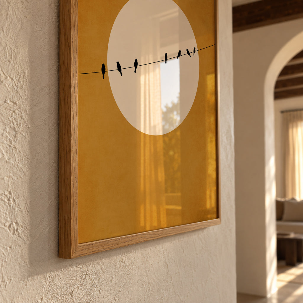 Chirping And Chilling (At Night) - Framed poster detail