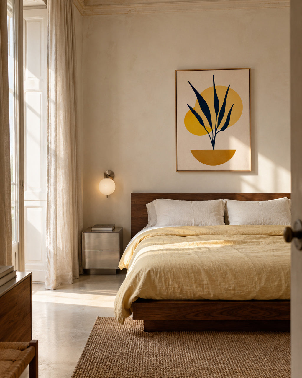 Copenhagen No.5 - Framed canvas in an interior