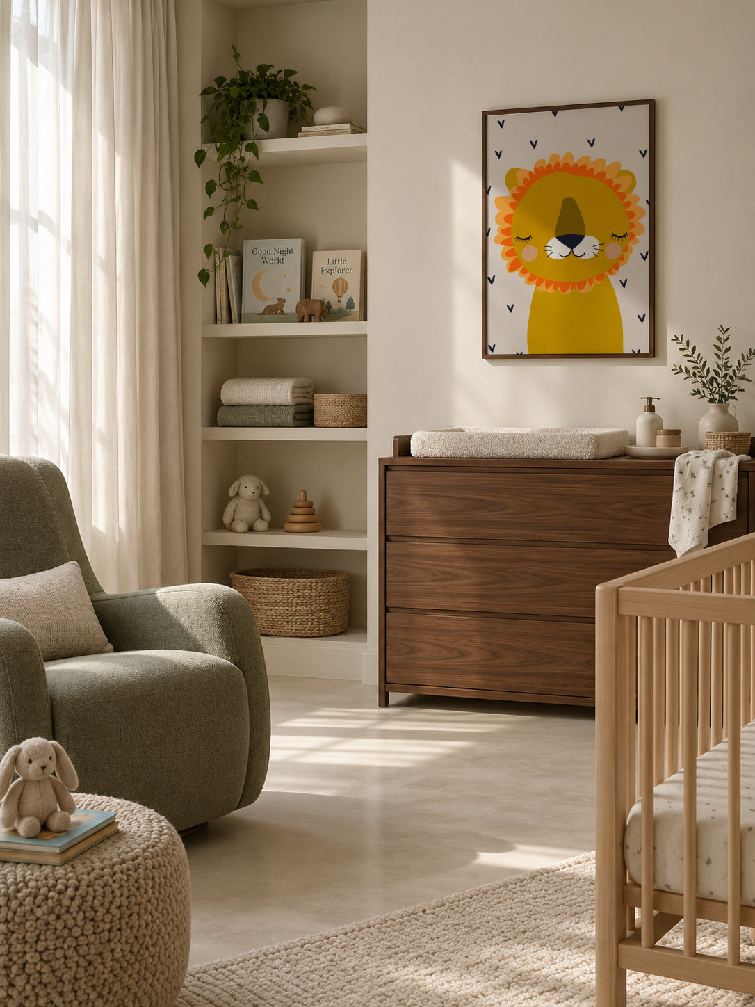 Little lion - Framed poster in an interior