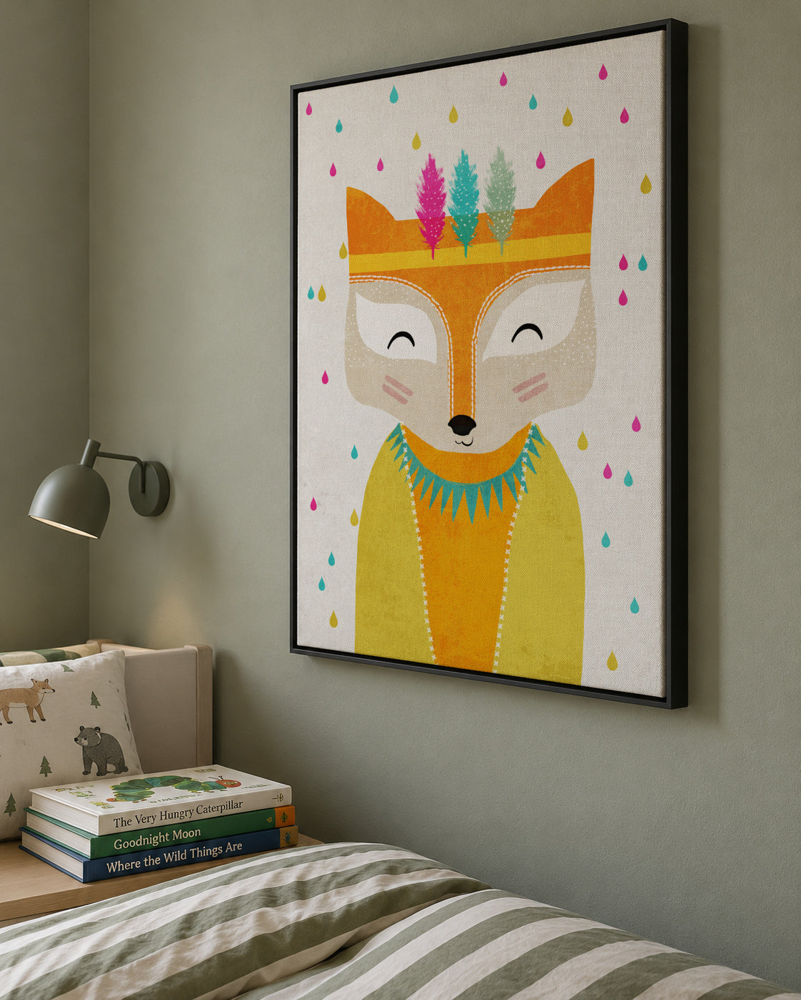 Rain maker - Framed canvas in an interior