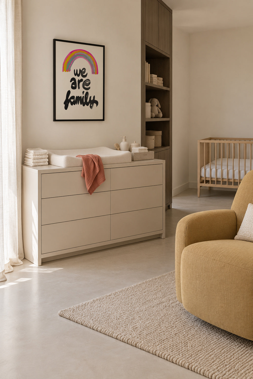 We are family - Framed poster in an interior