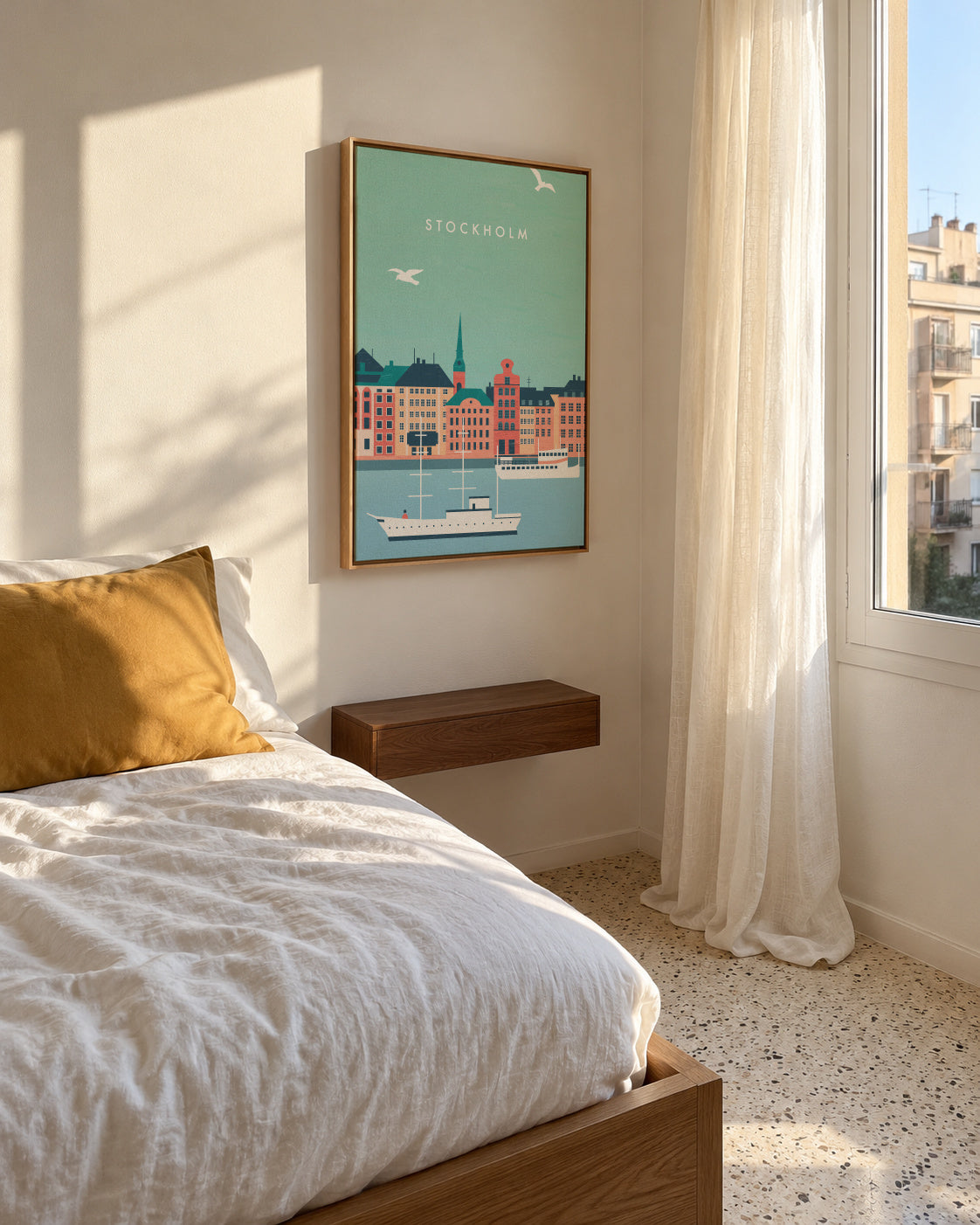 Stockholm - Framed canvas in an interior