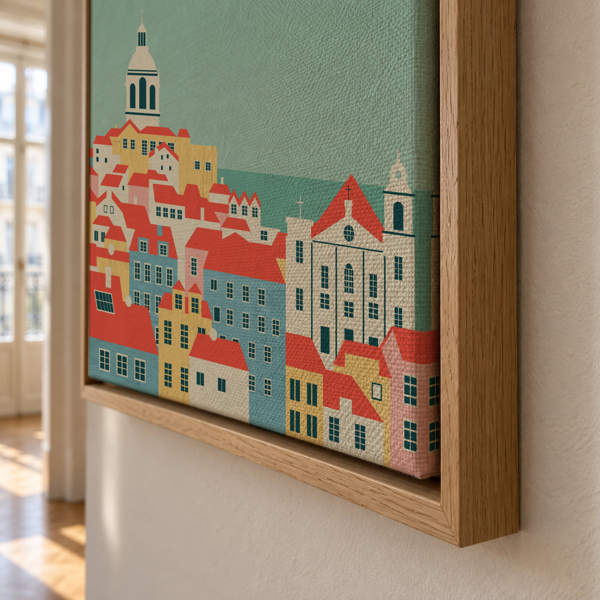 Lisbon - Framed canvas detail