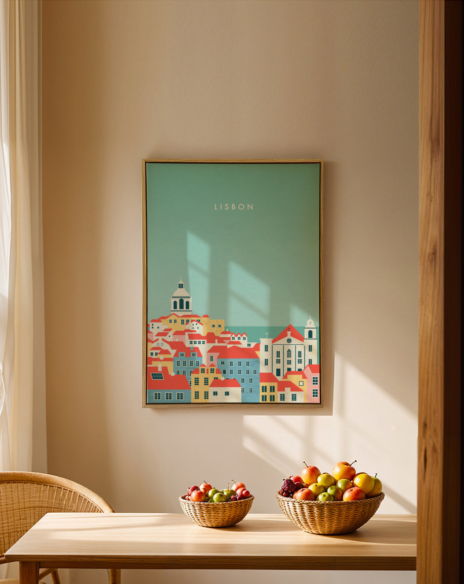 Lisbon - Framed canvas in an interior