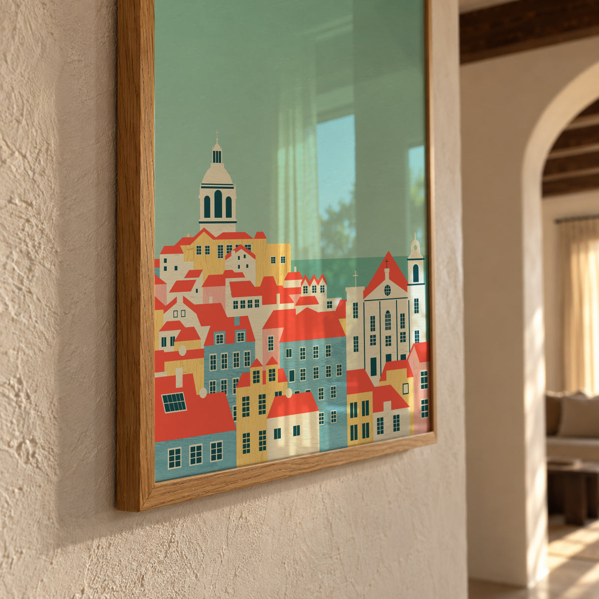 Lisbon - Framed poster detail