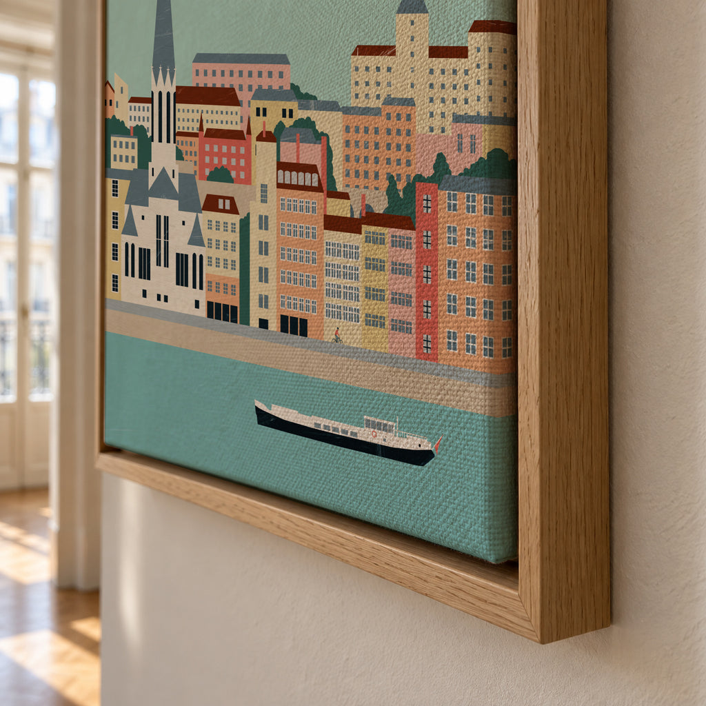 Lyon - Framed canvas detail