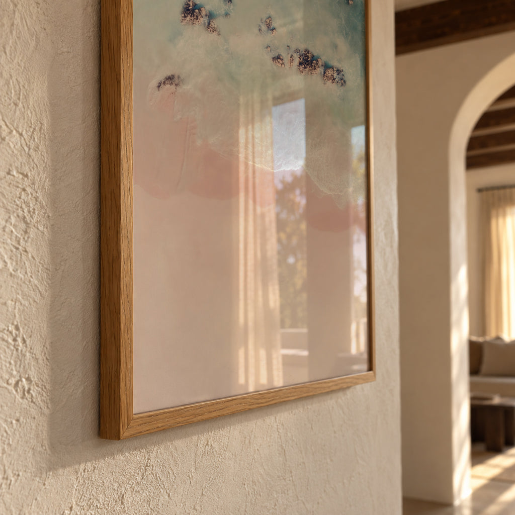 Ocean pink blush - Framed poster detail