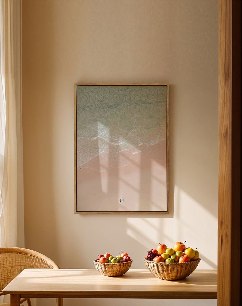 Surf yoga - Framed canvas in an interior