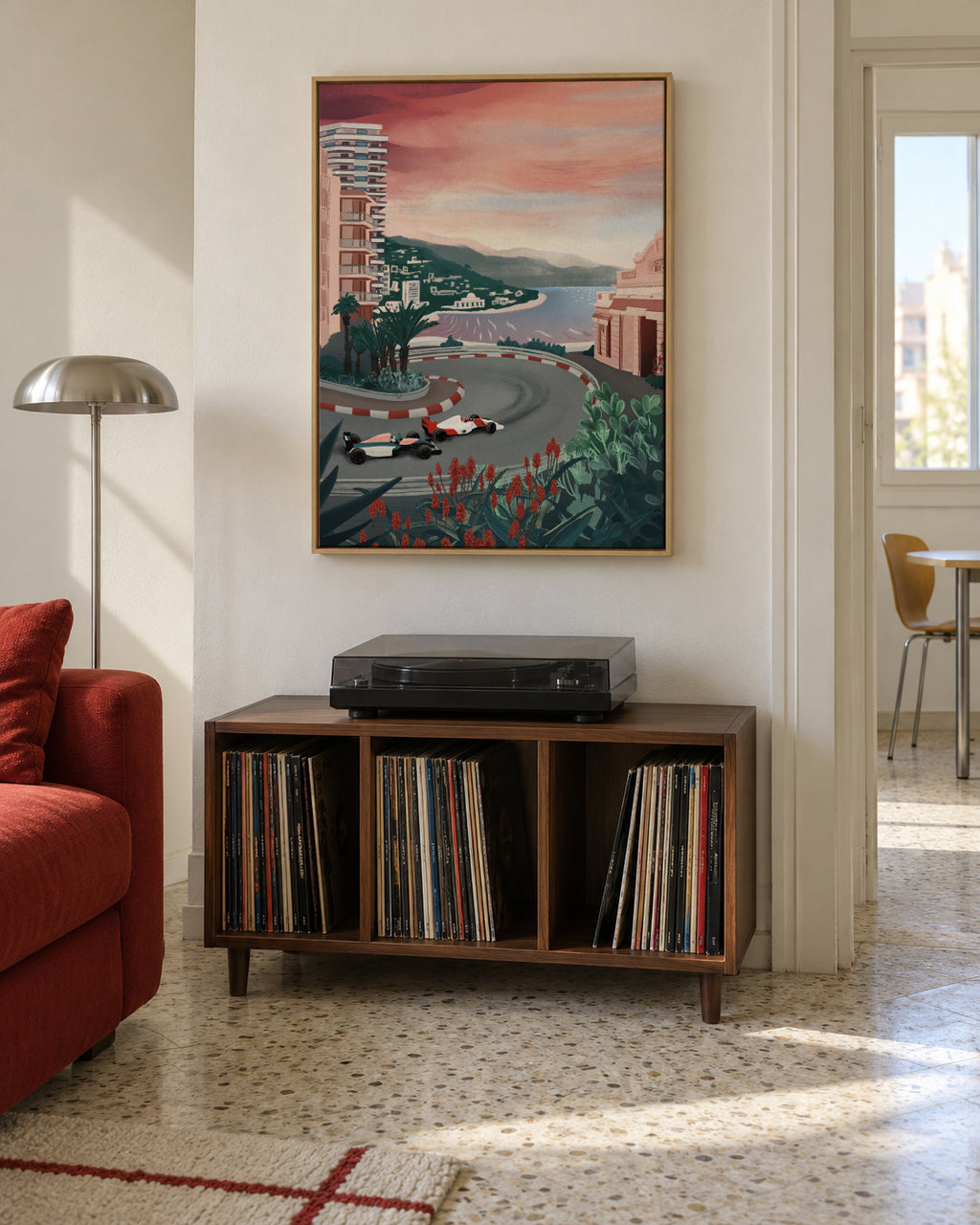 Monaco Circuit - Framed canvas in an interior