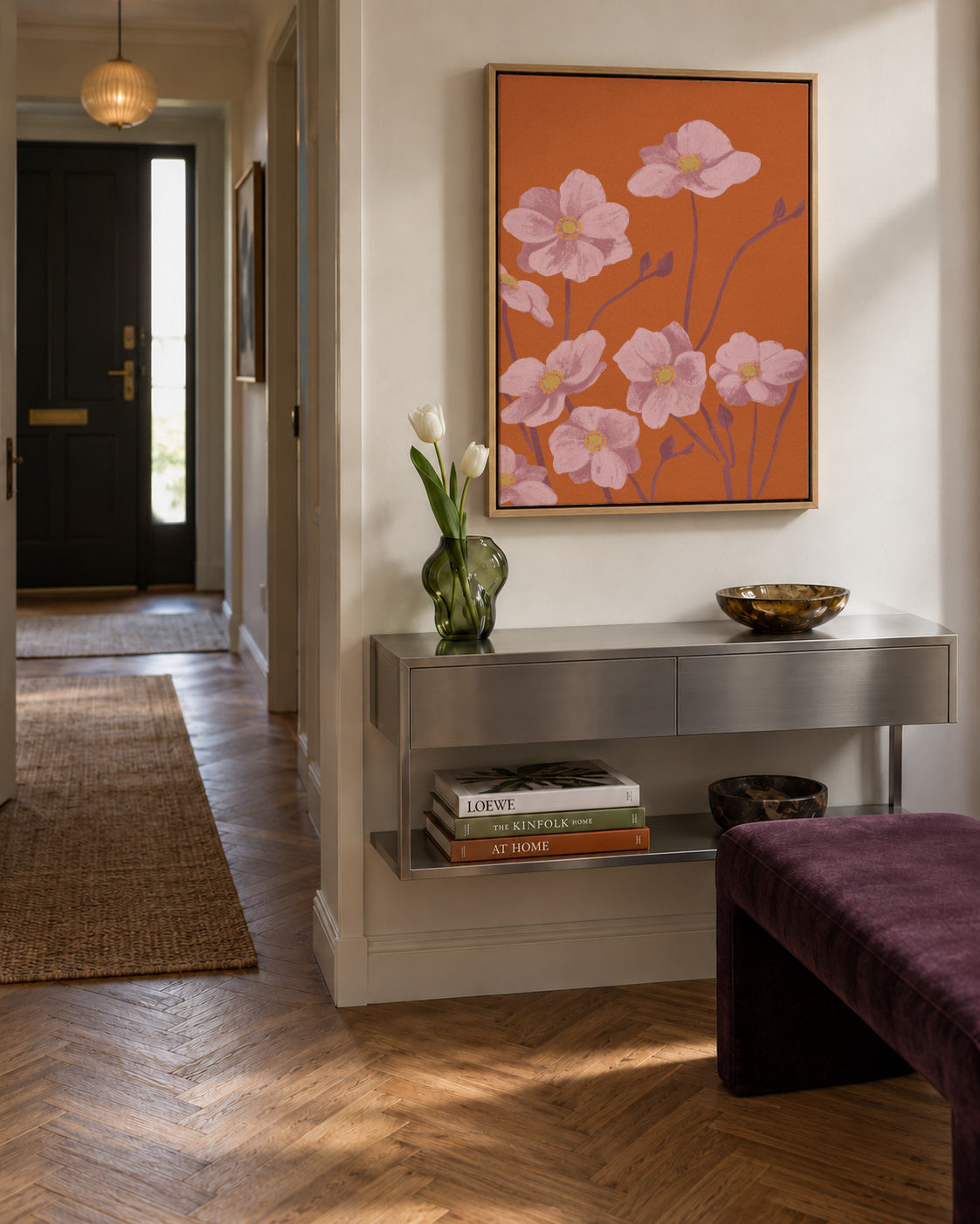 Anemone - Framed canvas in an interior