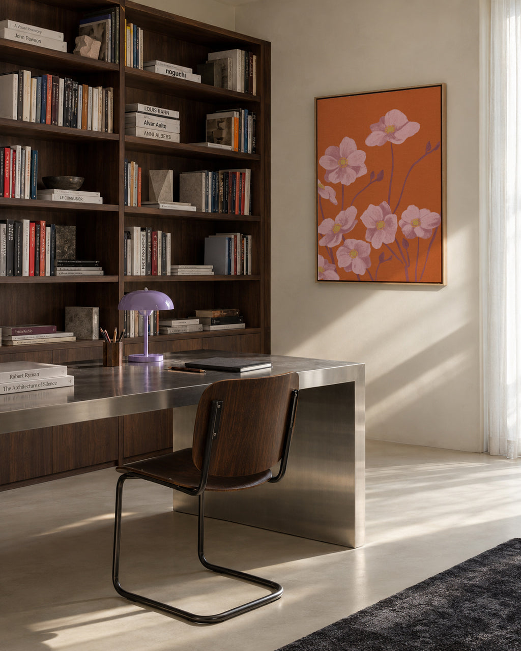Anemone - Framed canvas in an interior