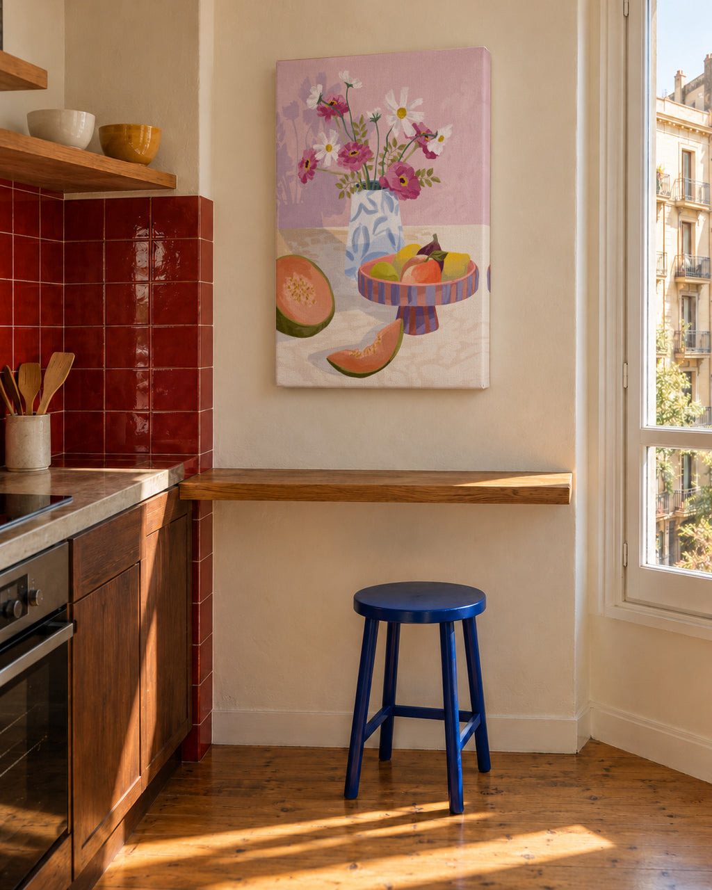 Fruit Break - Unframed canvas in an interior