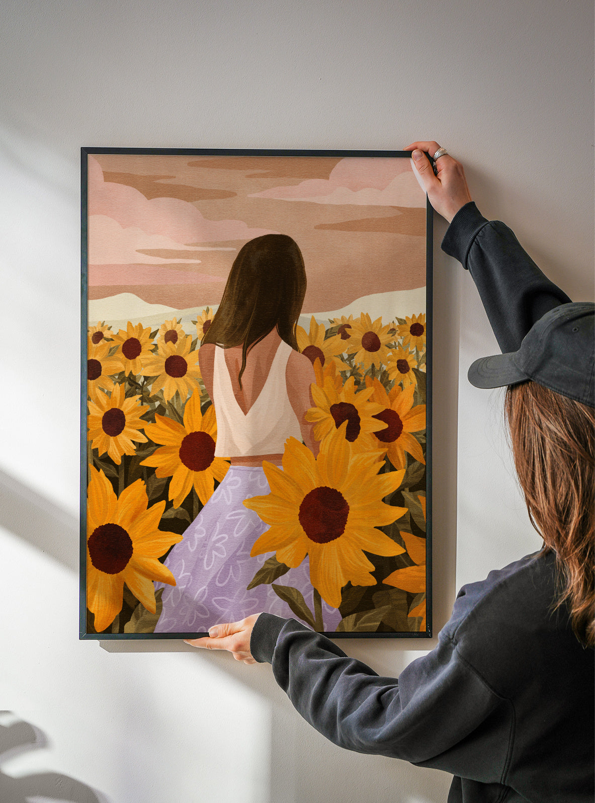 Sunflower Evenings - Framed poster detail