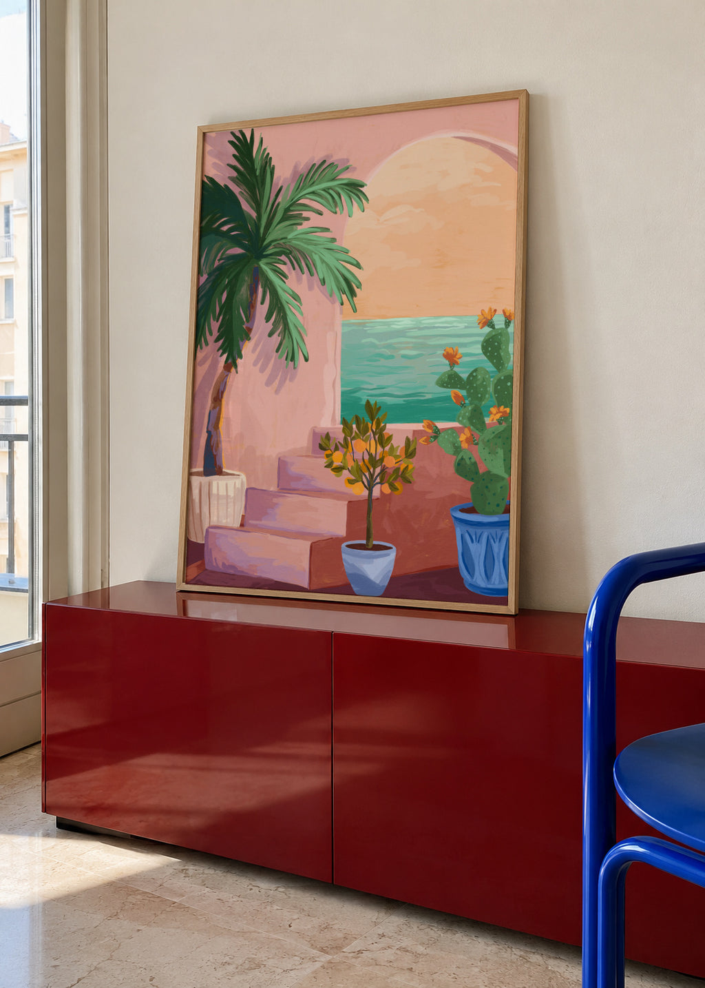 Stairway to Paradise - Framed poster in an interior