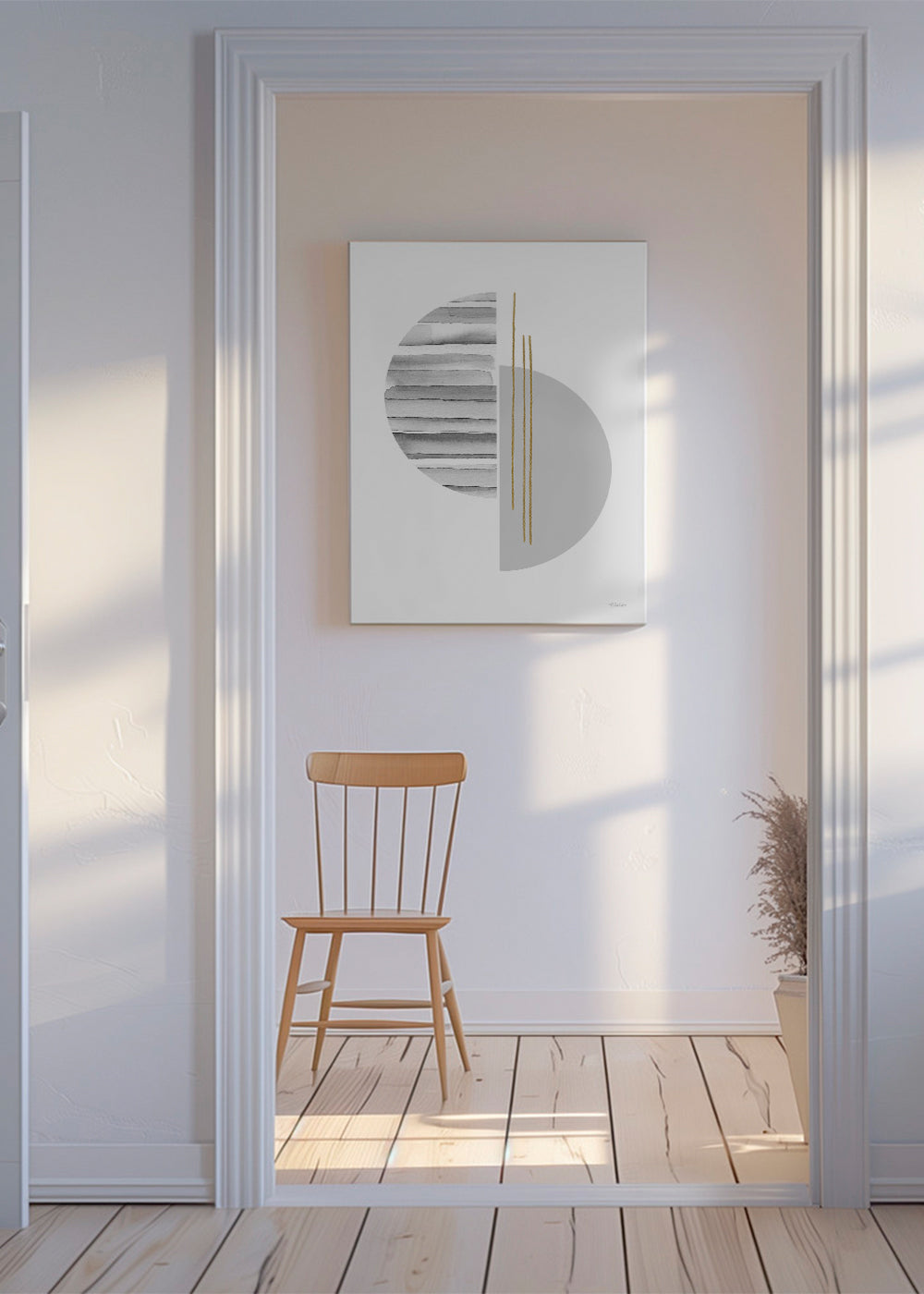 Horizontal lines with gold