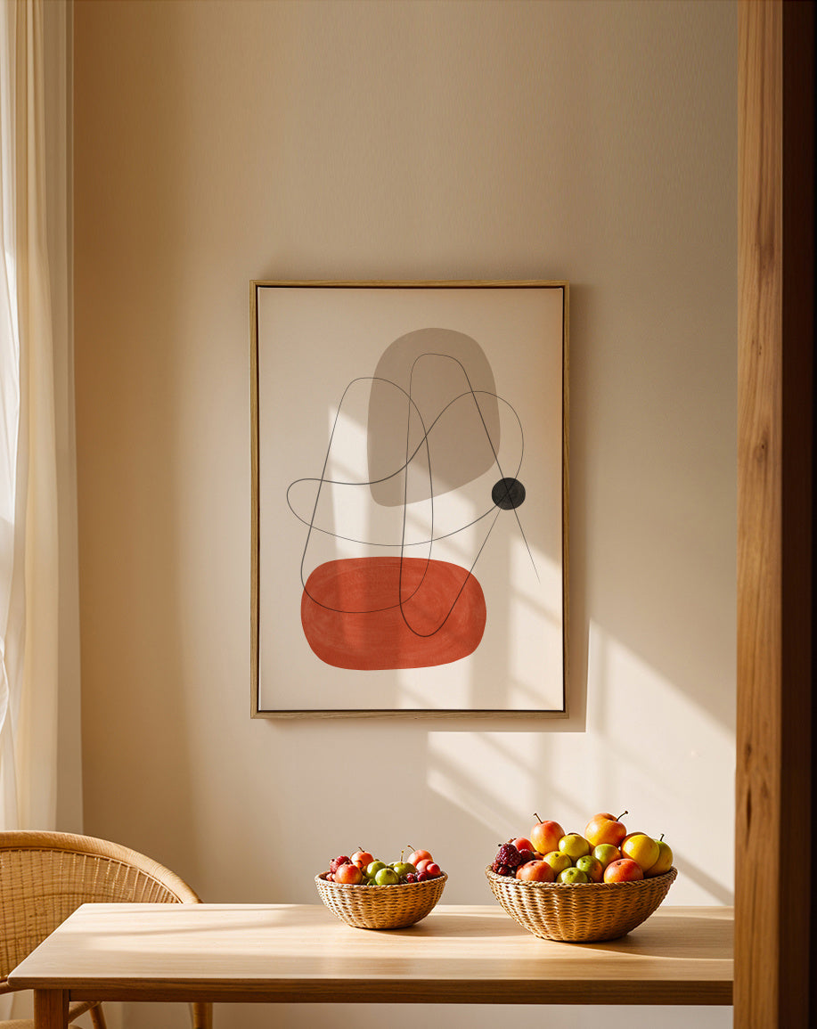 Abstract N1 - Framed canvas in an interior