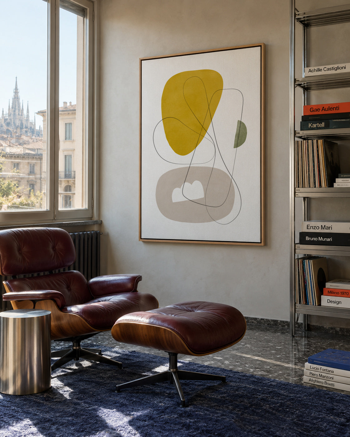Abstract N3 - Framed canvas in an interior