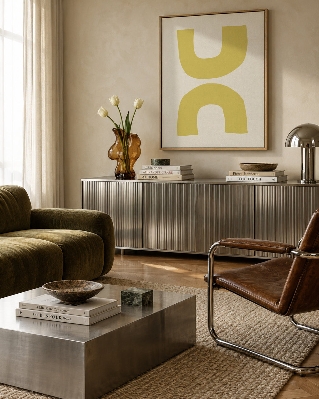 Abstract N4 - Framed canvas in an interior