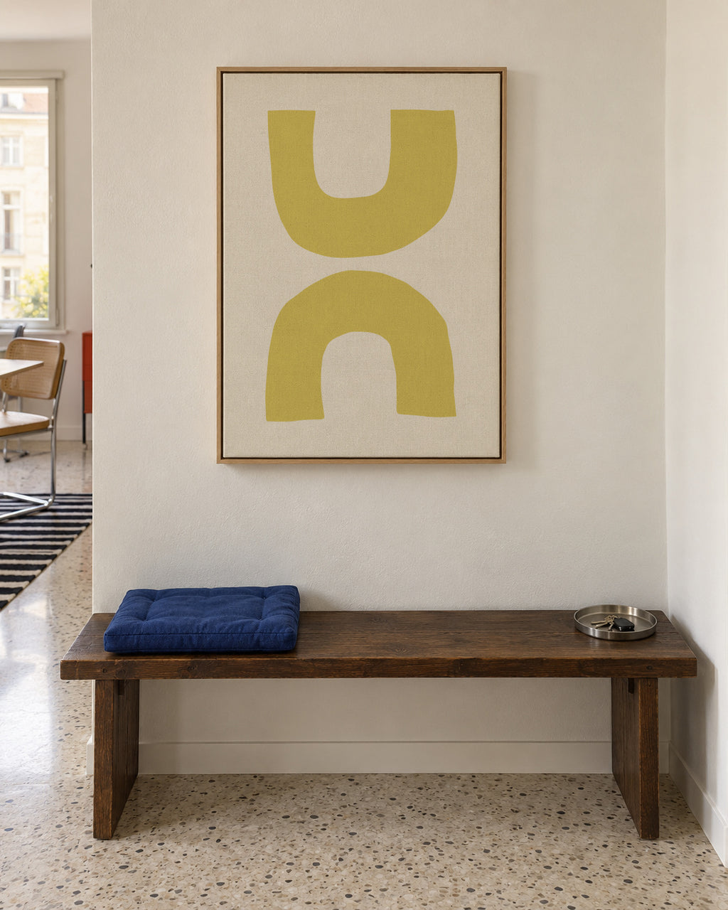 Abstract N4 - Framed canvas in an interior