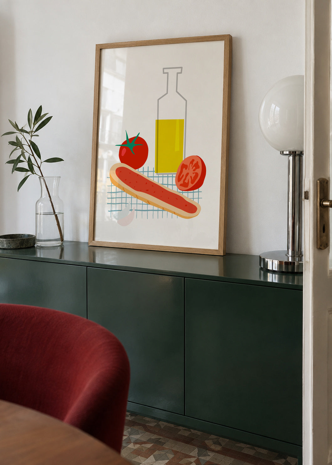 Pa amb tomaquet - Framed poster in an interior