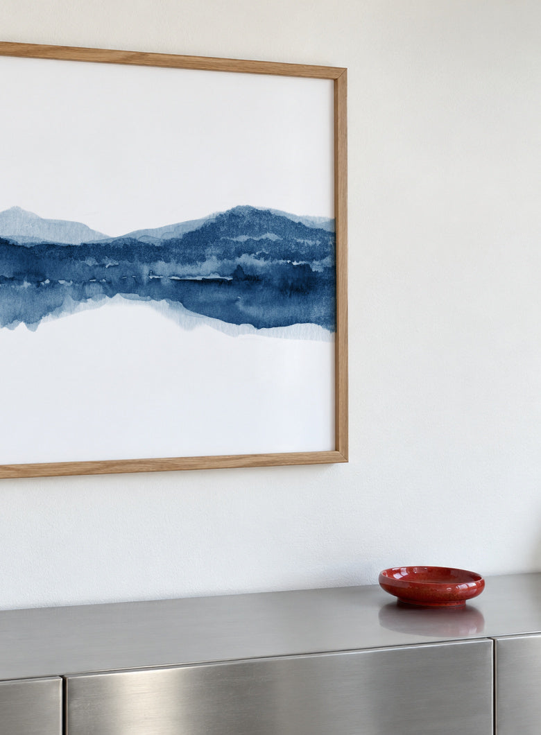 Watercolor landscape N1 - Framed poster detail