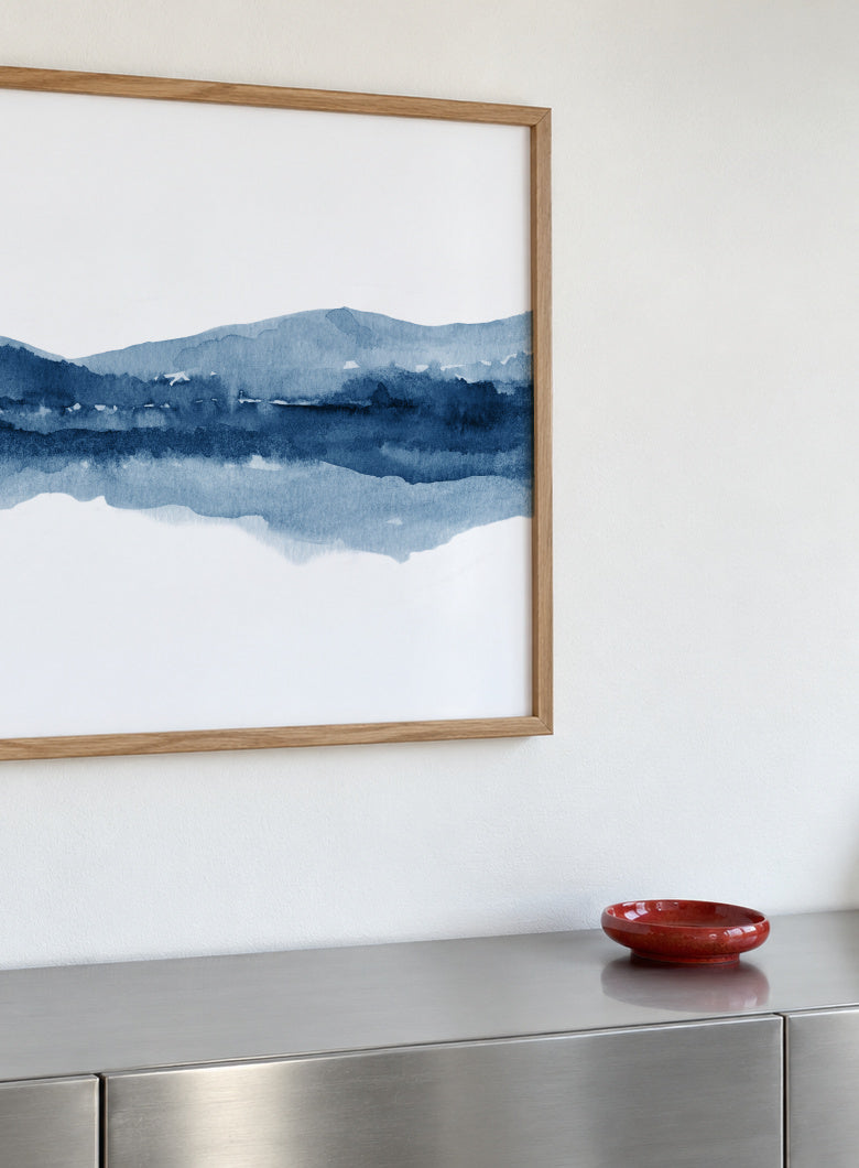 Watercolor landscape N2 - Framed poster detail
