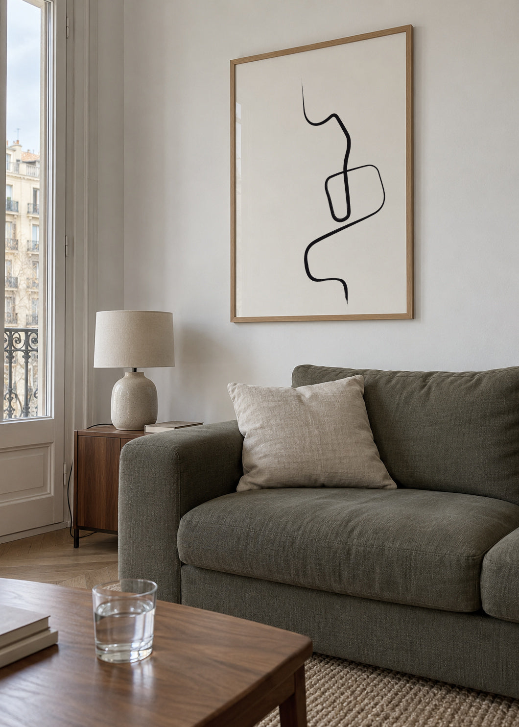 Ink Lines 3 - Framed poster in an interior