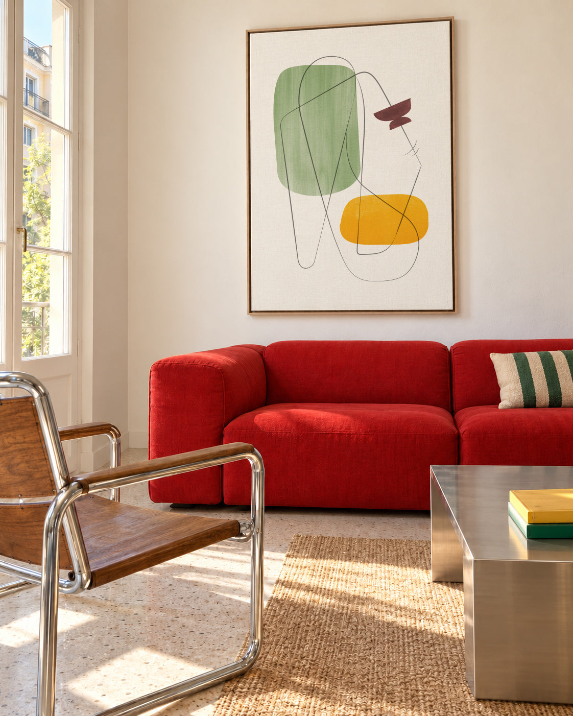 Abstract N 22 - Framed canvas in an interior