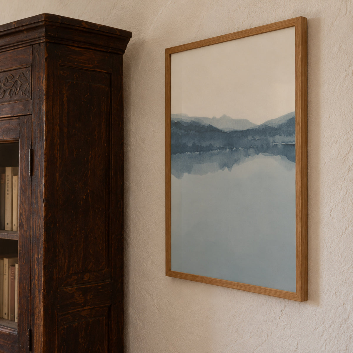 Watercolor Landscape N 11 - Framed poster detail