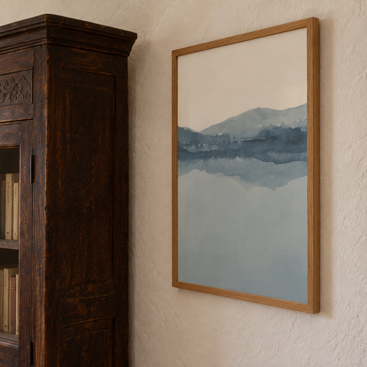 Watercolor Landscape N 12 - Framed poster detail