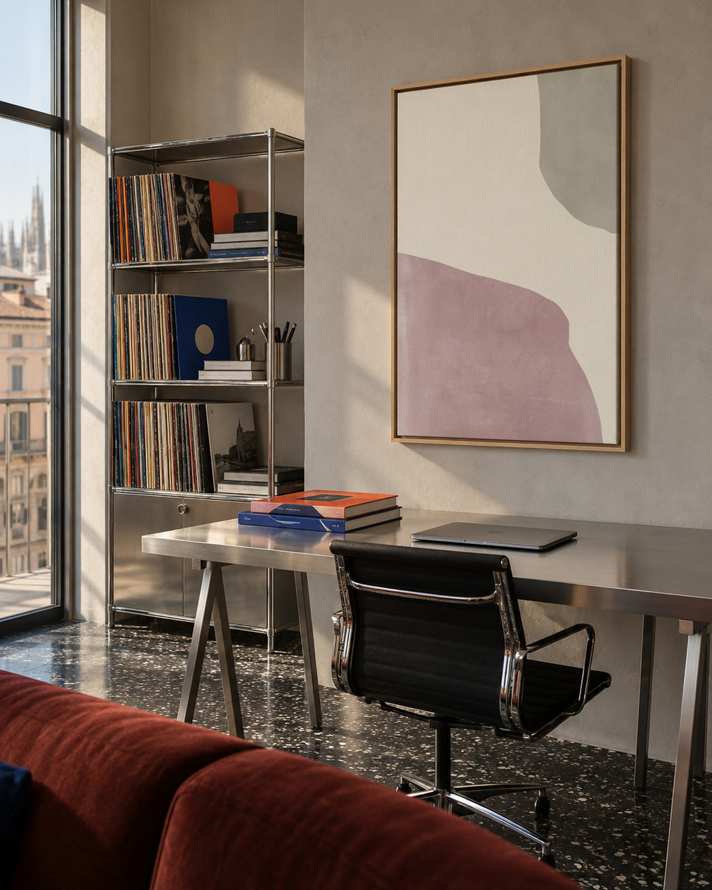 Abstract N 28 - Framed canvas in an interior