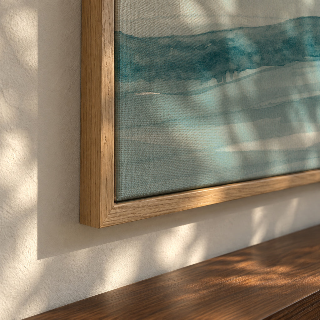 Watercolor Landscape N 21 - Framed canvas detail