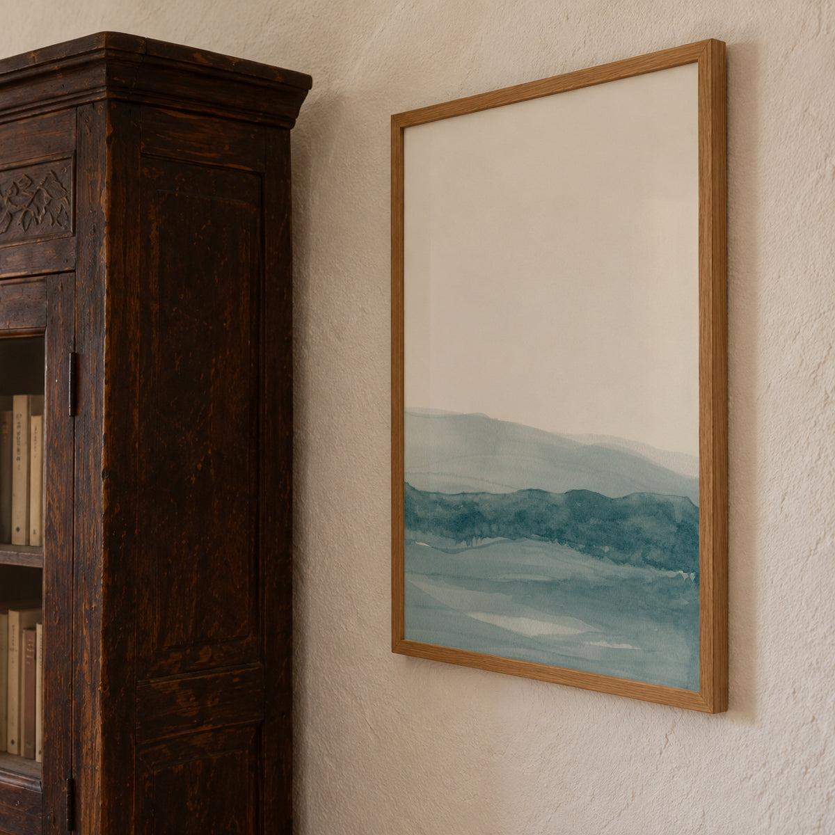 Watercolor Landscape N 21 - Framed poster detail