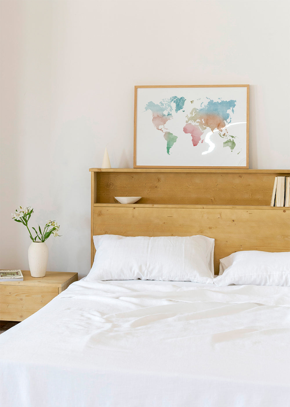 Watercolor World Map - Pastel colors