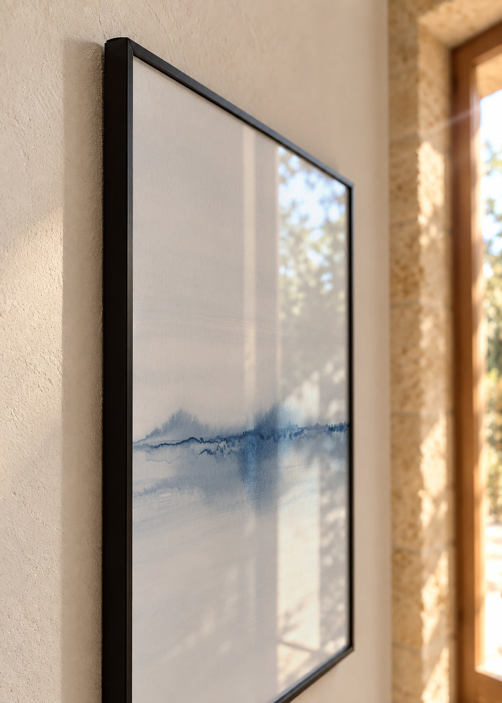 Watercolor Landscape N 28 - Framed poster detail