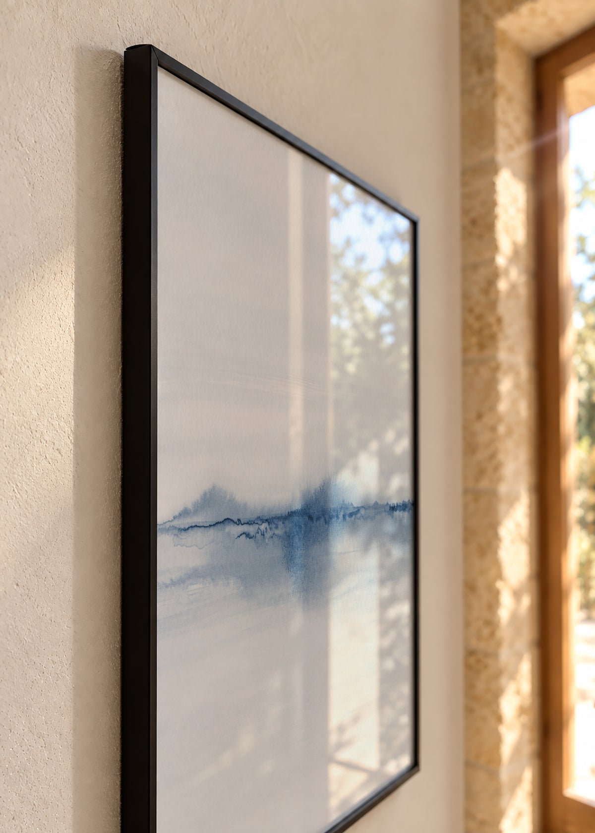 Watercolor Landscape N 28 - Framed poster detail