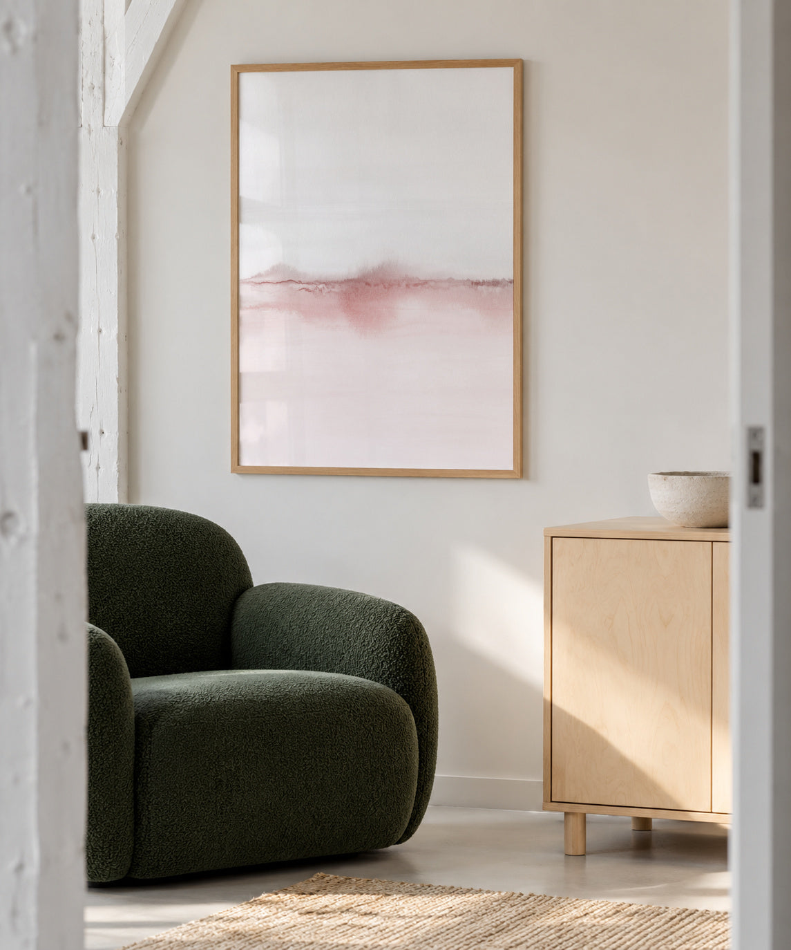 Watercolor Landscape N 30 - Framed poster in an interior