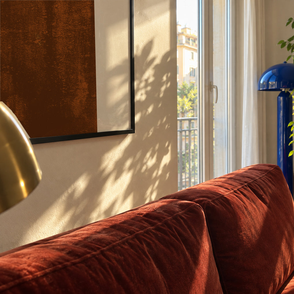 Abstract N 31 - Rusted - Framed poster in an interior
