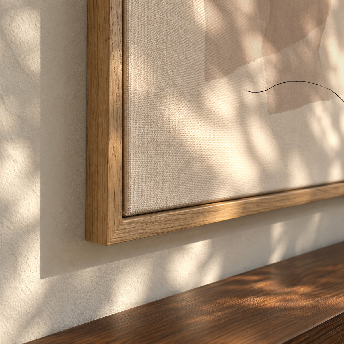 Abstract N 39 - Neutral Colors - Framed canvas detail