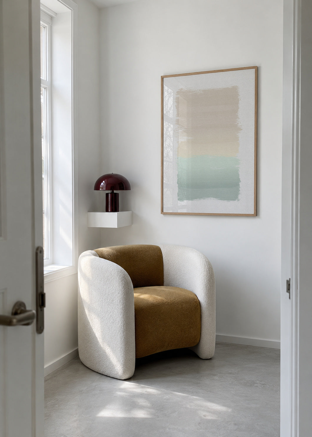 Pastel abstract - Framed poster in an interior