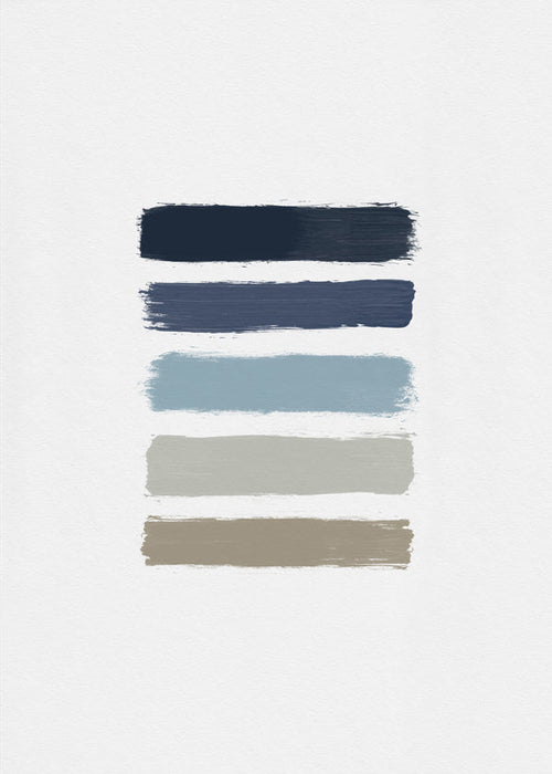 Blue & taupe stripes