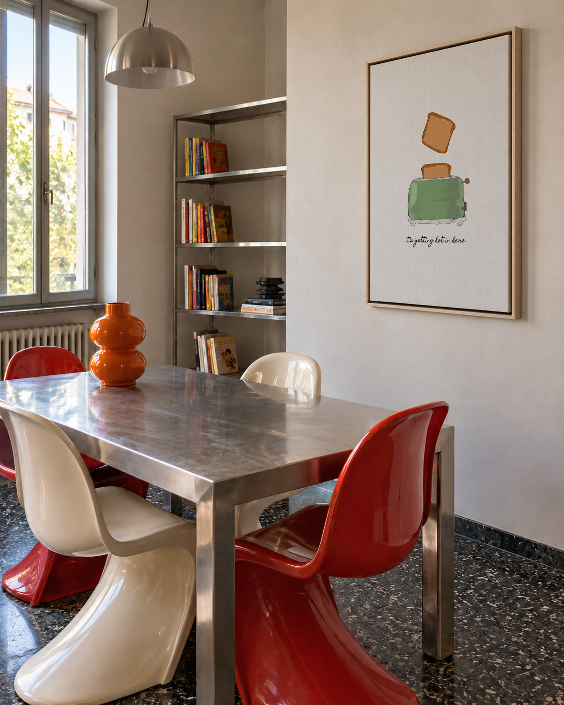 It's getting hot in here - Framed canvas in an interior