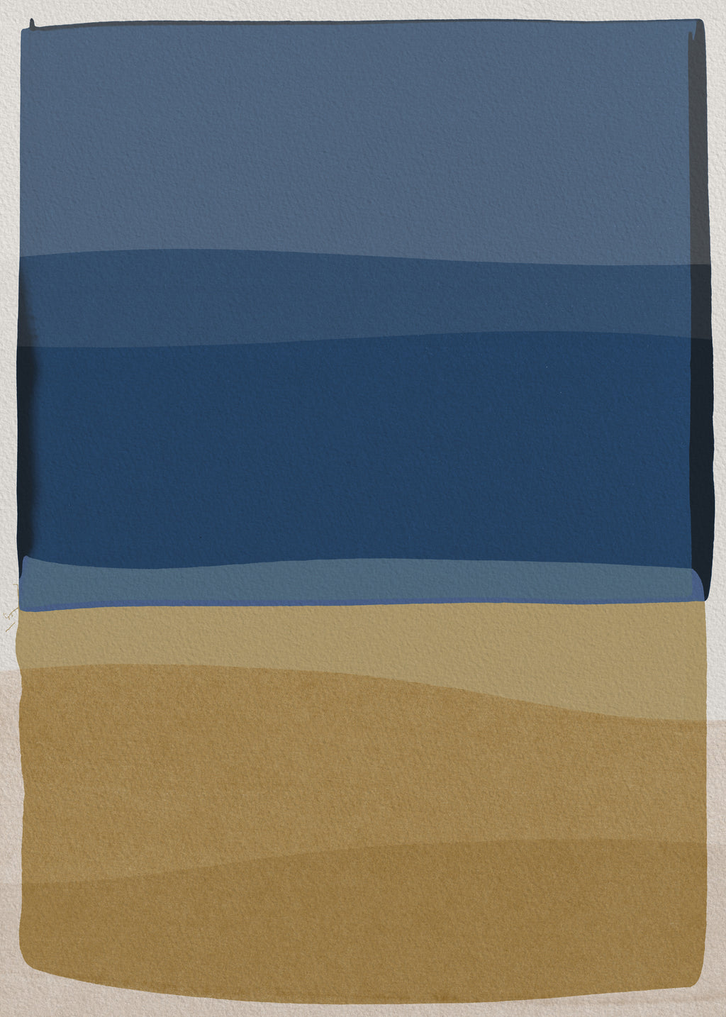 Modern Blue and Yellow - Unframed art print