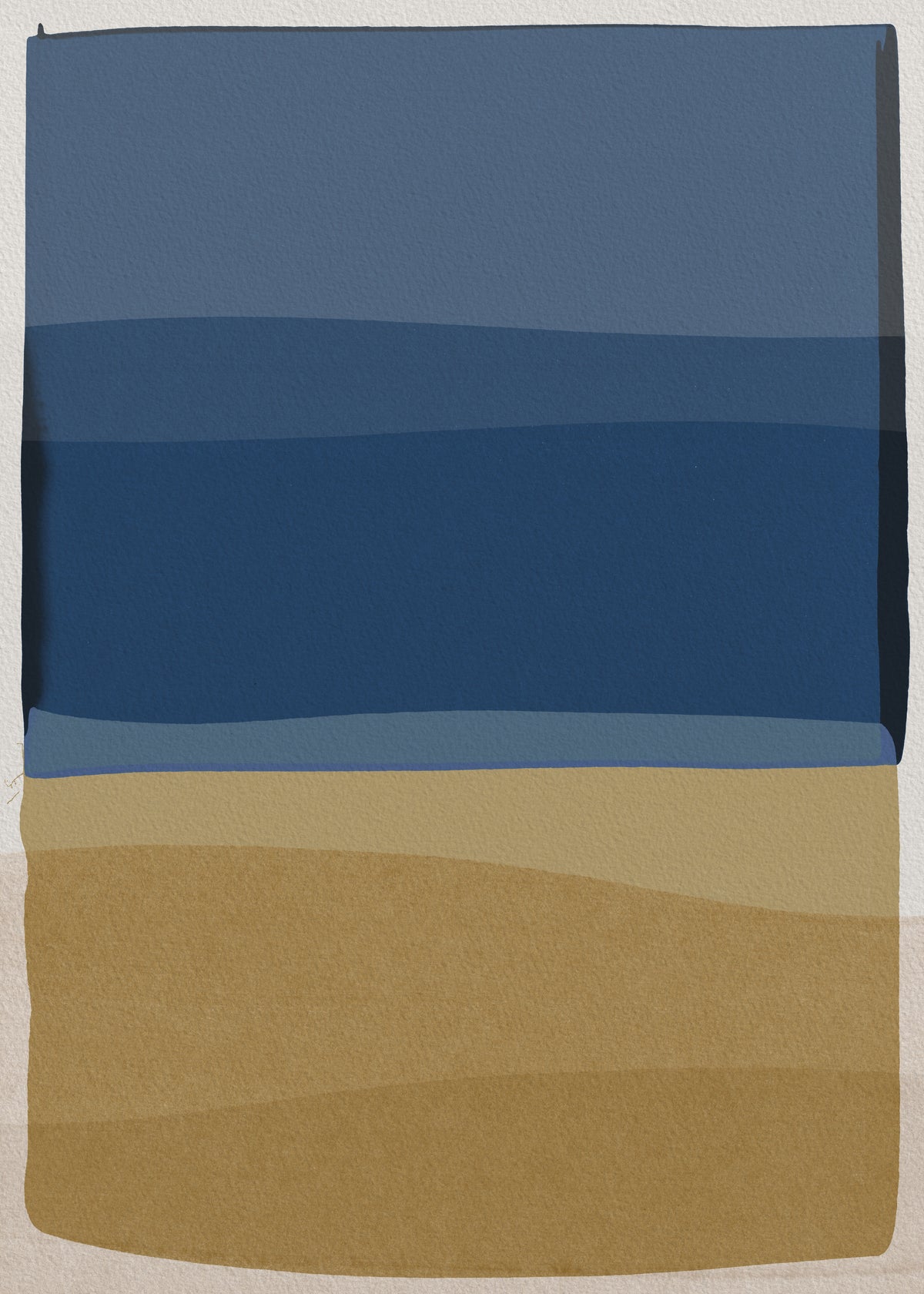 Modern Blue and Yellow - Unframed art print