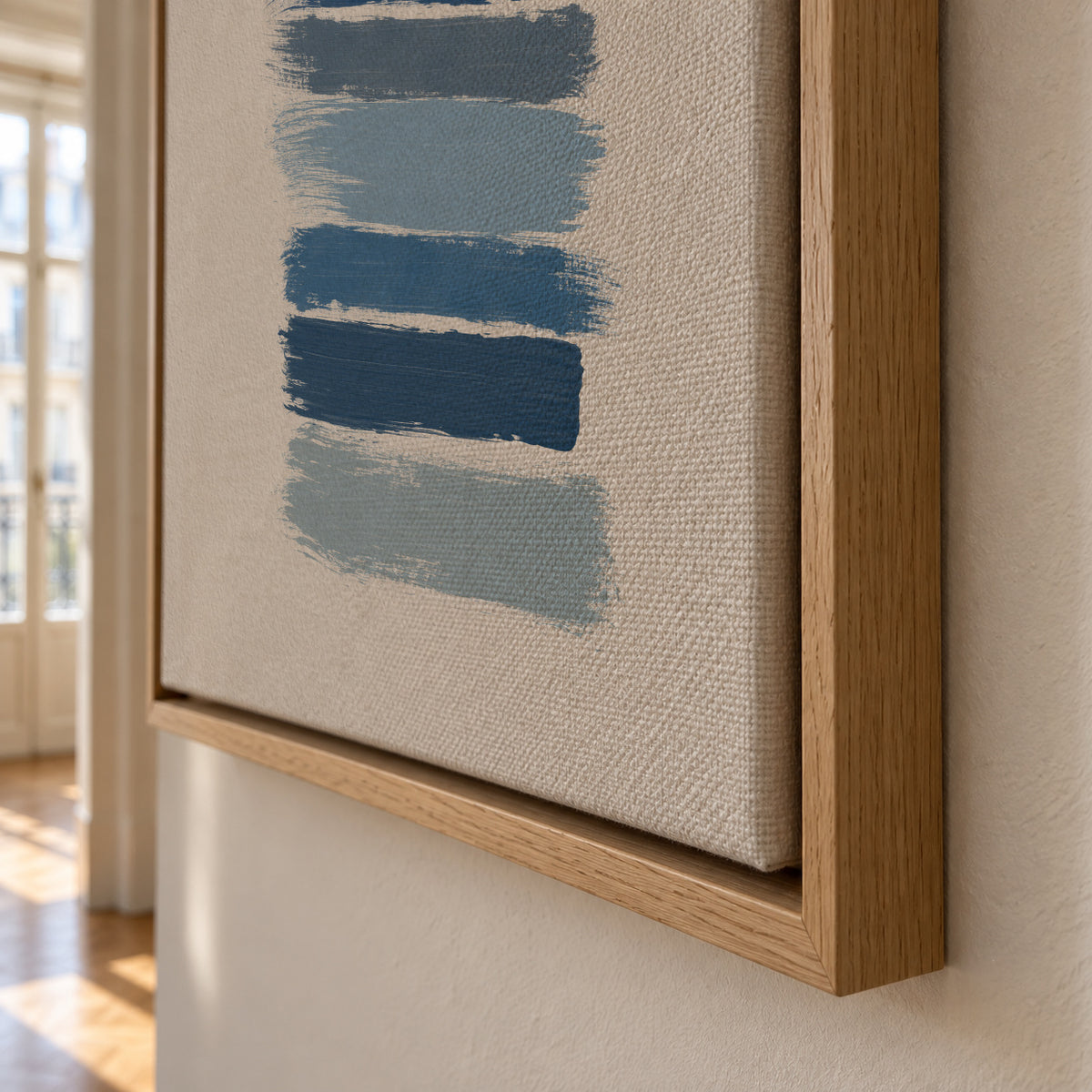 Ombre Blue - Framed canvas detail