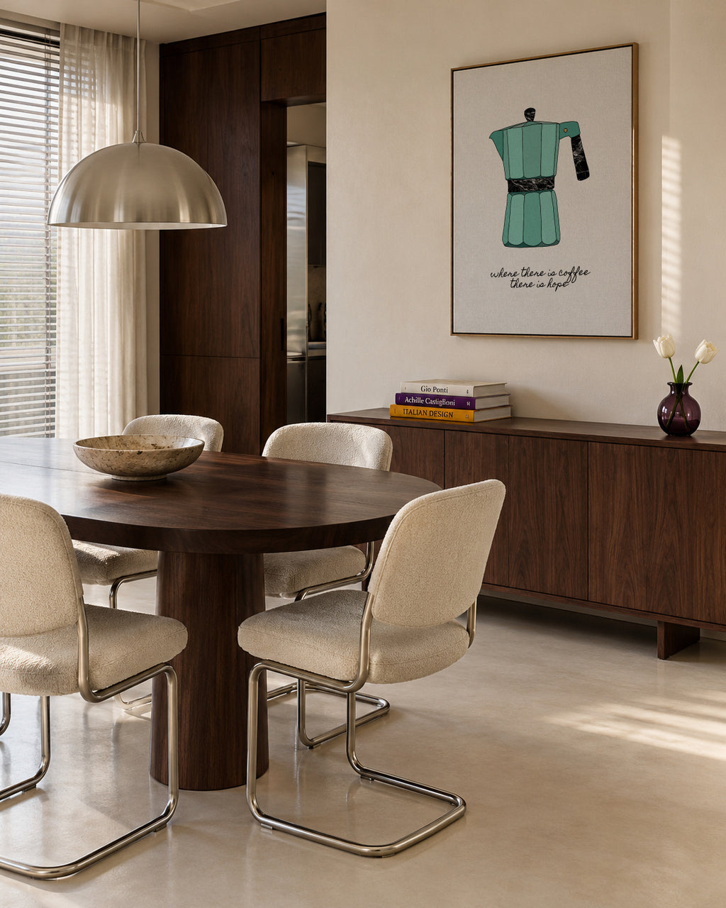 Where There is Coffee - Framed canvas in an interior