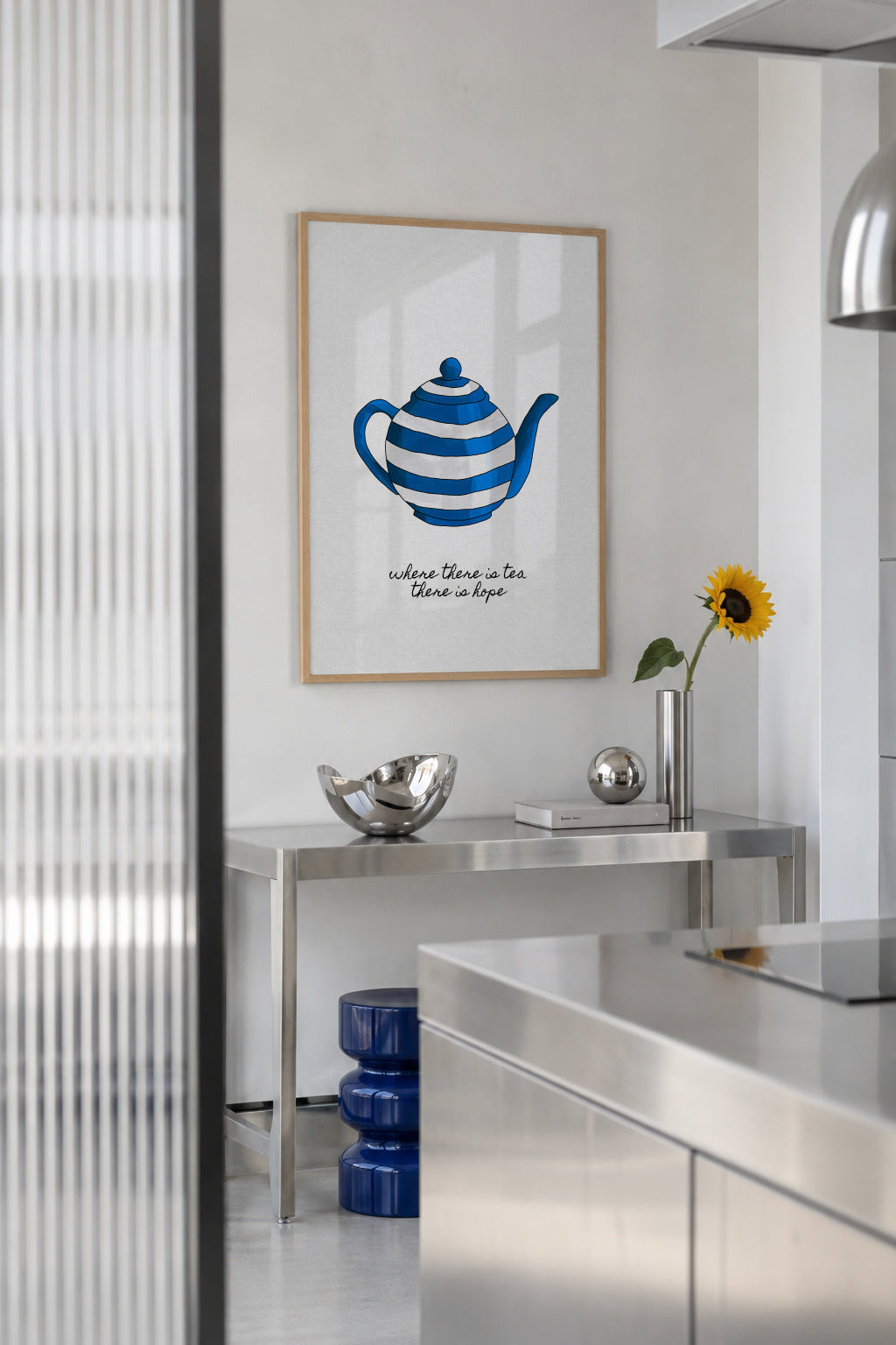 Where There is Tea - Framed poster in an interior