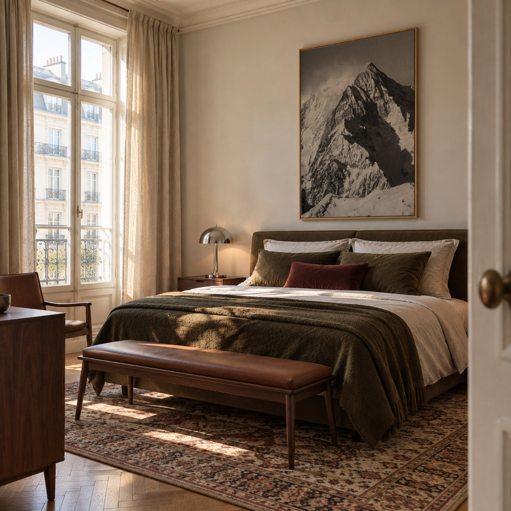 Mont Blanc 2 - Framed canvas in an interior