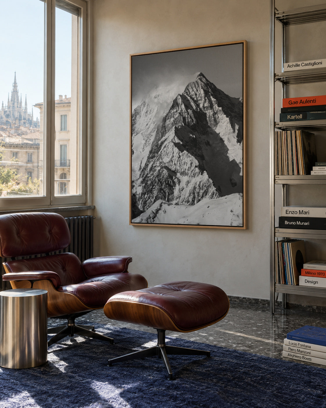 Mont Blanc 2 - Framed canvas in an interior